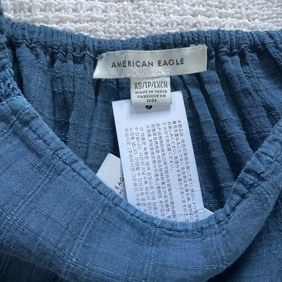 American Eagle Puff Sleeve Babydoll Cotton Dress - Picture 4 of 7